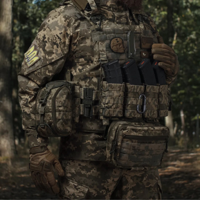 Сумка-напашник Ukrarmor PRO. Розмір XL (19х26 см). Матеріал Cordura 500D Піксель 