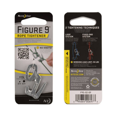 Кріплення троса Nite Ize Figure 9 Small, сіре, (F9S-02-09)