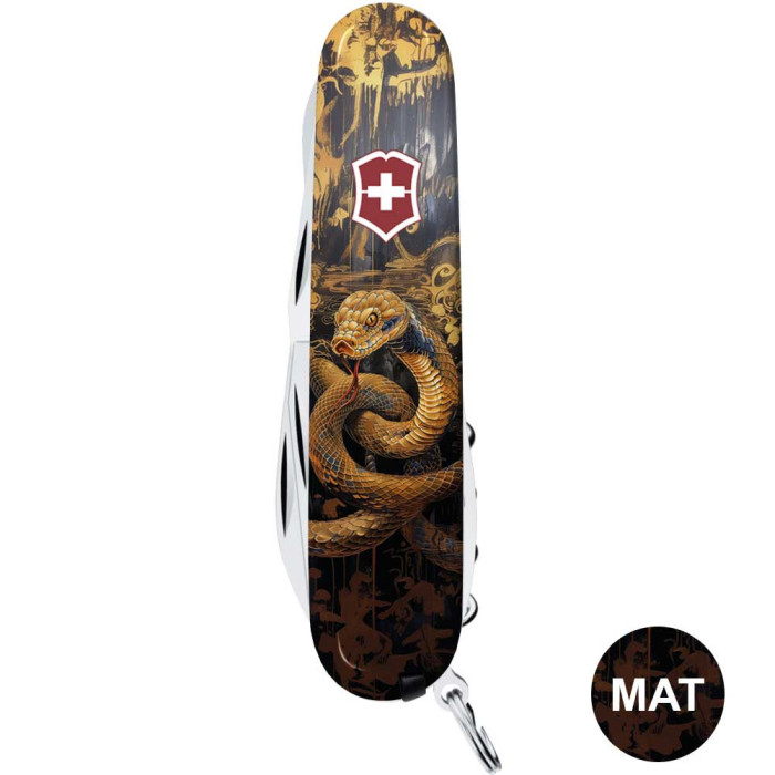 Складаний ніж Victorinox CLIMBER ZODIAC Золота дерев'яна змія 1.3703.3.Z4240pk 