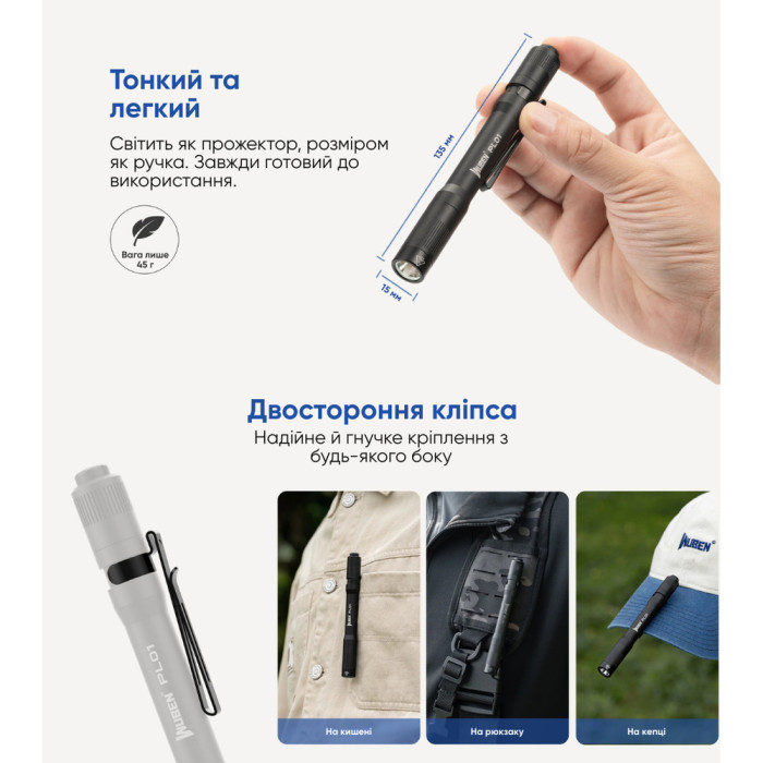 Ліхтар Wuben PL01, зелений 