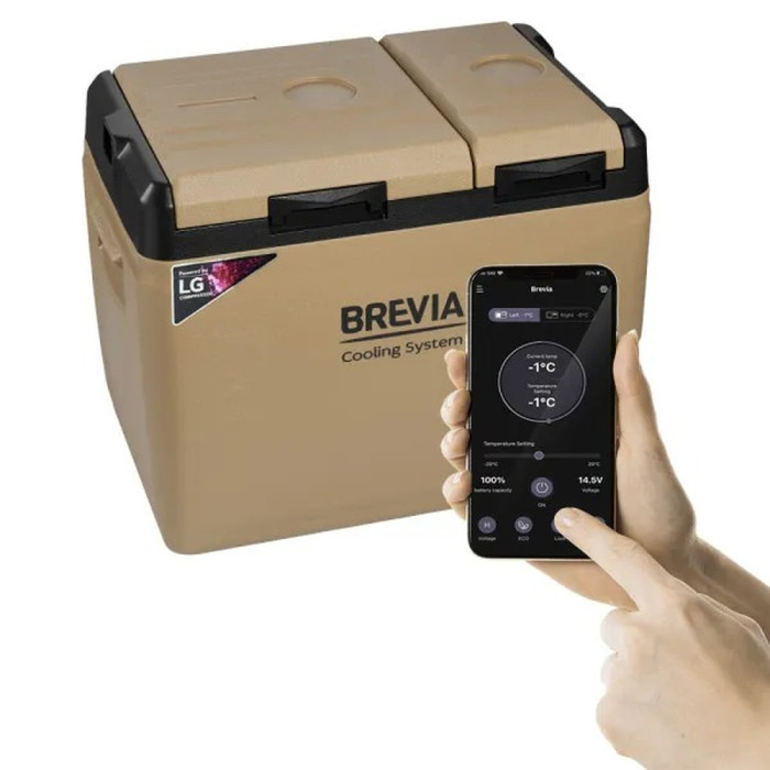 Портативний холодильник BREVIA 39L, двокамерний (Компресор LG) (23405) 