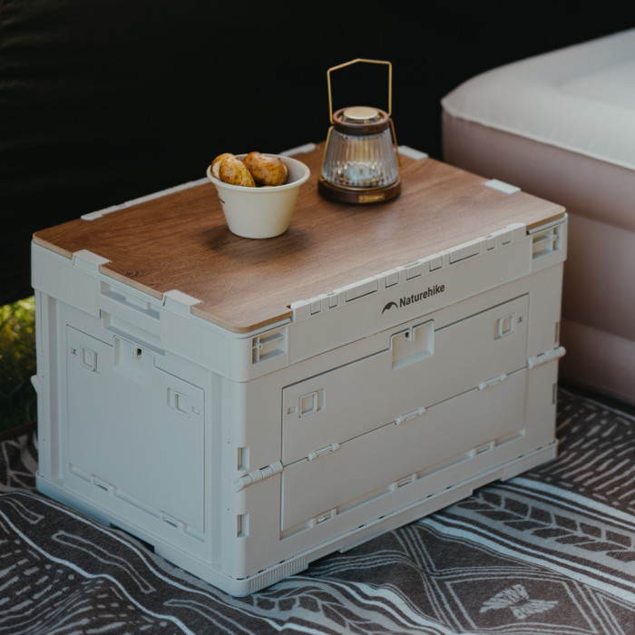 Складаний контейнер Naturehike CNK2450XB020, 52 л, бежево-сірий 