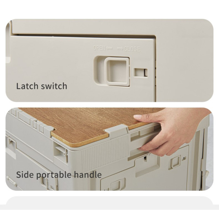 Складаний контейнер Naturehike CNK2450XB020, 52 л, бежево-сірий 