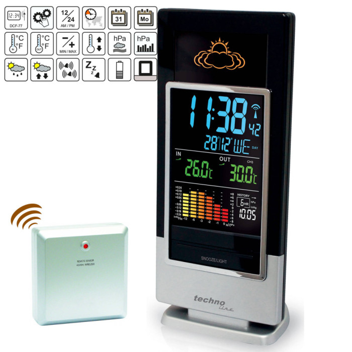 Метеостанція Technoline WS6502 Black/Silver (WS6502) 