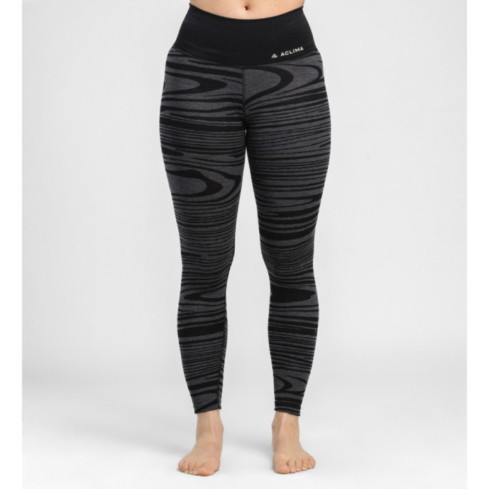Термокальсони жін. Aclima WarmWool 200 Longs High Waist висока посадка Black Motion L
