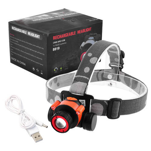 Ліхтар налобний Police 8819-XPE+2LED red 