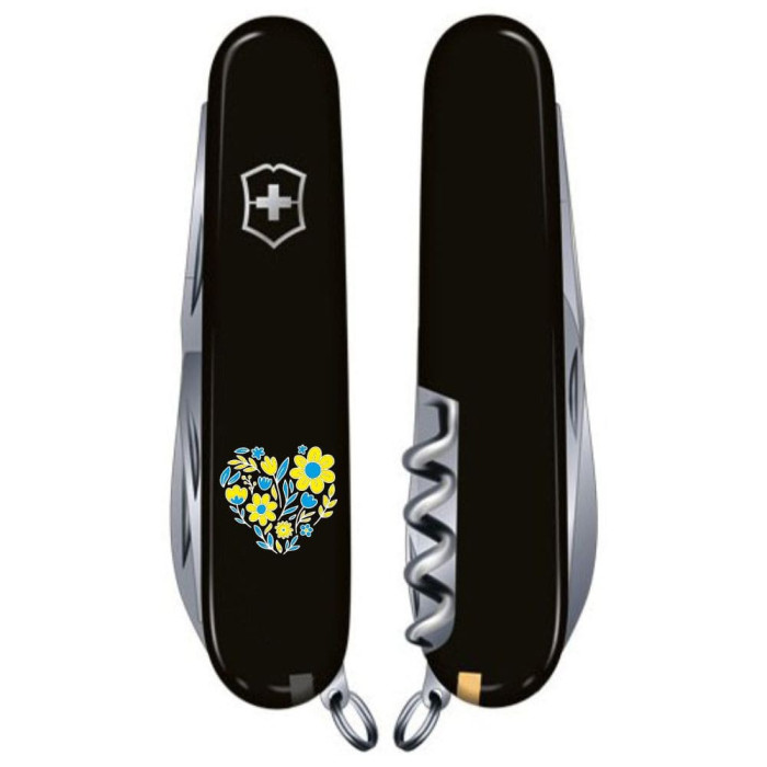 Складаний ніж Victorinox SPARTAN UKRAINE Квіткове серце 1.3603.3_T1246u 