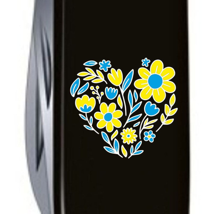 Складаний ніж Victorinox SPARTAN UKRAINE Квіткове серце 1.3603.3_T1246u 