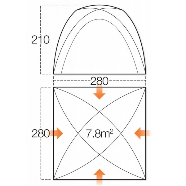 Намет Vango Hogan Hub Medium Herbal 