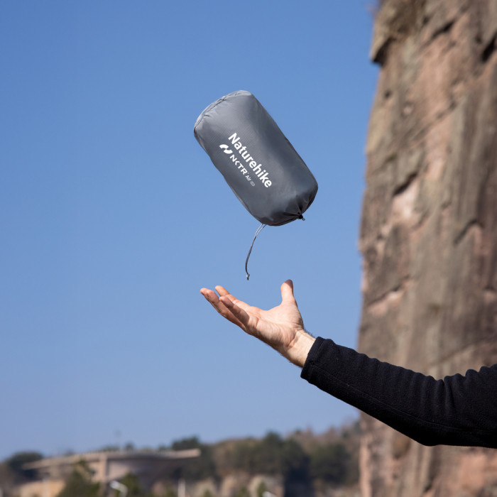 Матрац туристичний надувний одномісний ультралегкий Naturehike Tuye R5.8 CNK2650WS031, 183 × 64 х 9 см, сріблястий