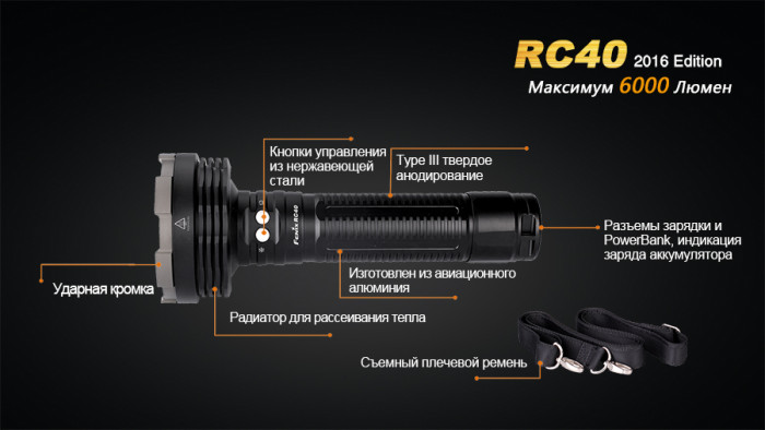 Ліхтар Fenix RC40 Cree XM-L2 U2 LED 