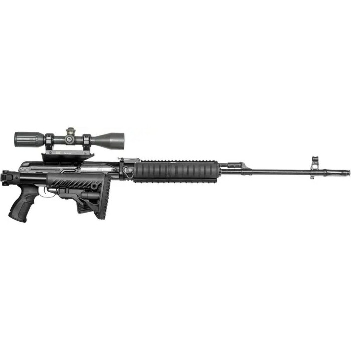 Приклад c адаптером приклада FAB Defense М4 для СВД 