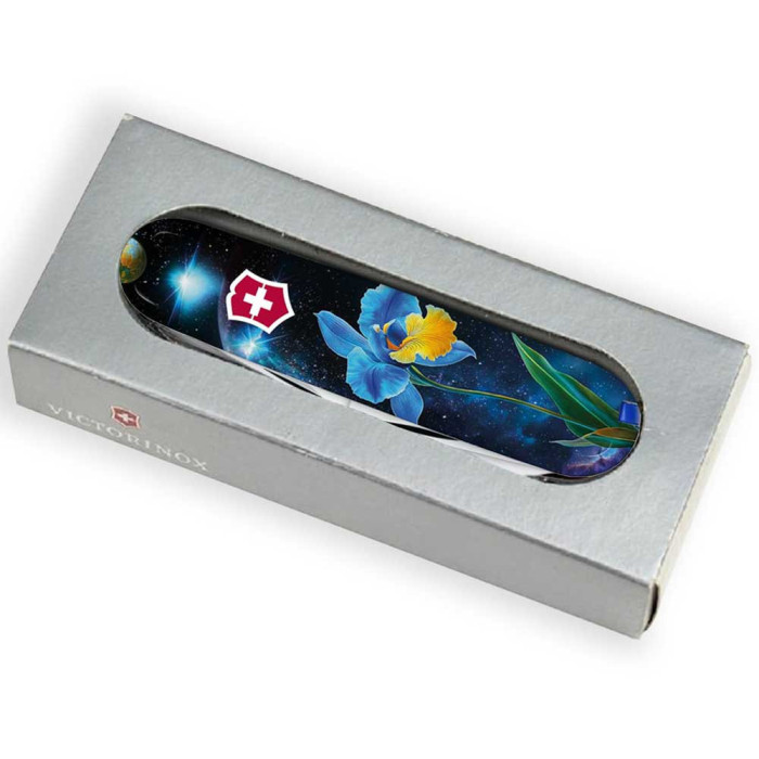 Складаний ніж Victorinox CAMPER DESIGN Блакитно-жовтий ірис 