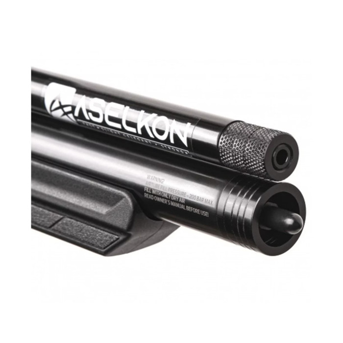 Пневматична Редукторна PCP гвинтівка Aselkon MX10-S Black кал. 4.5 