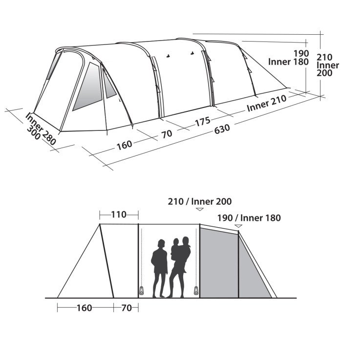 Намет Easy Camp Palmdale 500 Lux Forest Green 