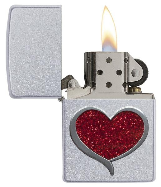 Запальничка Zippo 205 Glitter Heart 29410 