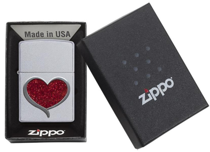 Запальничка Zippo 205 Glitter Heart 29410 