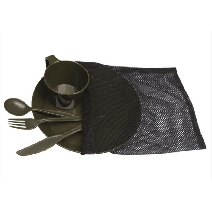 Набір посуду Mil-Tec Camp Set Plastic OD Original 