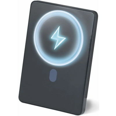 Повербанк (Power Bank) Brevia ePower LCD 5000mAh MagSafe SuperSlim PD20W, Qі15W Black