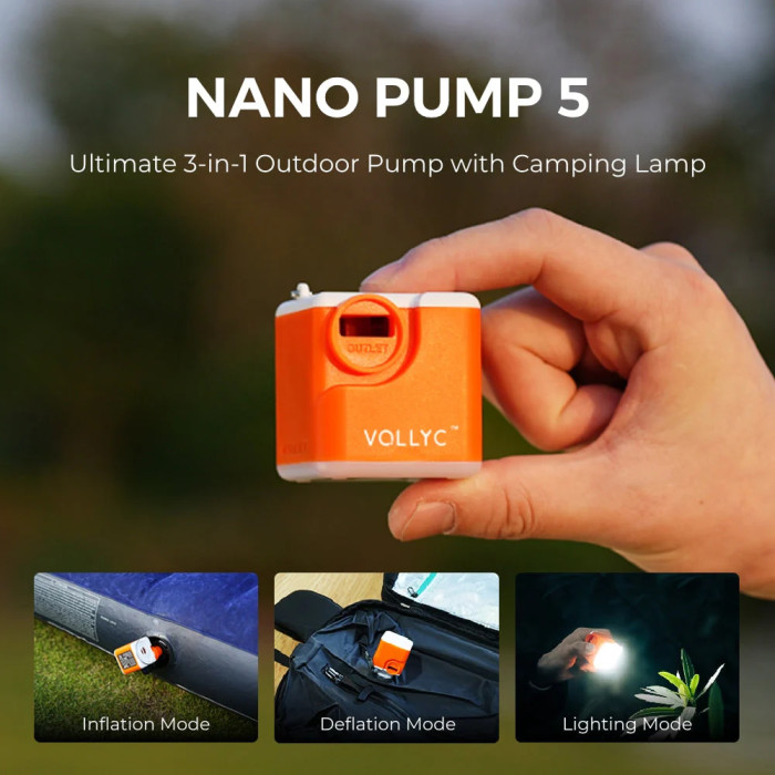 Насос кемпінговий Vollyc Ezy Pump by Flextail, помаранчевий 