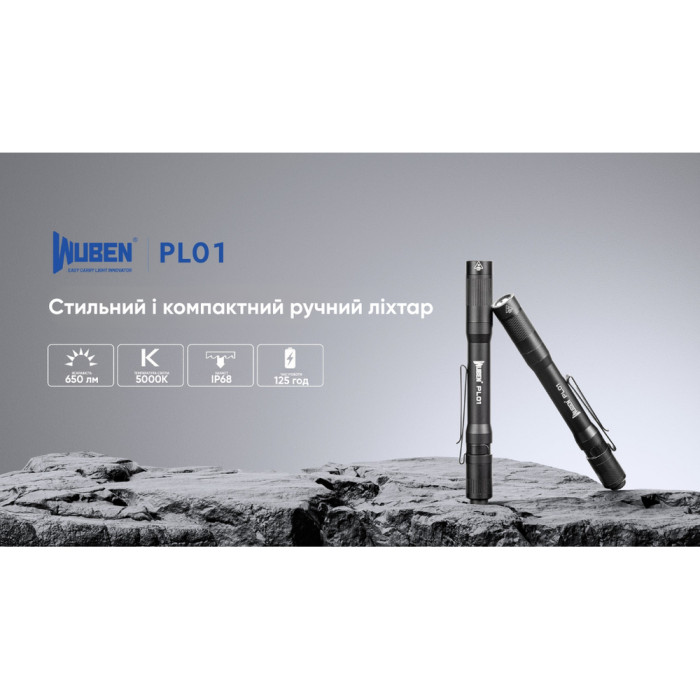 Ліхтар Wuben PL01, чорний 