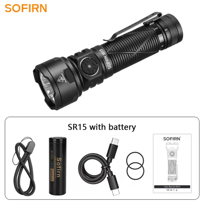 Ліхтар Sofirn SR15 надпотужний ручний 4500 лм 