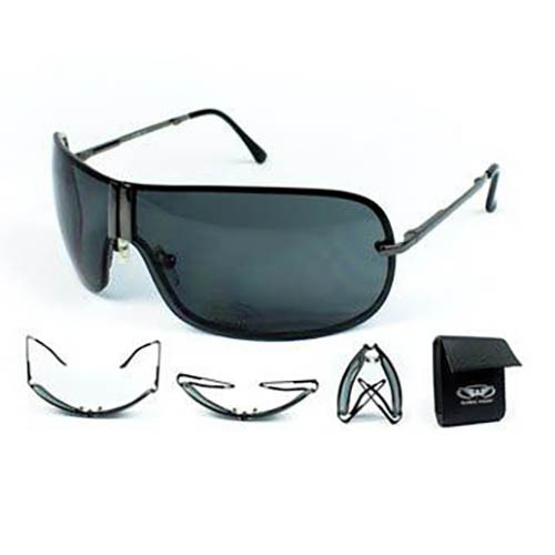 Окуляри Global Vision Transformer (smoke) чорні в металевій оправі 