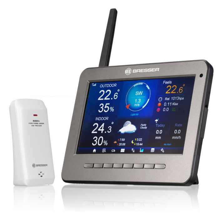 Метеостанція Bresser Professional WIFI HD TFT Colour Weather Center 7-in-1 Sensor (7003500/10830) (930586)