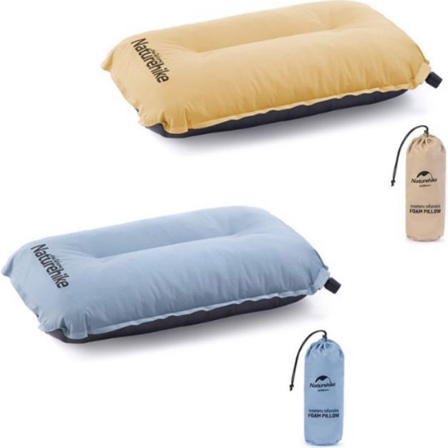 Подушка самонадувна Naturehike Sponge automatic NH17A001-L, жовта 