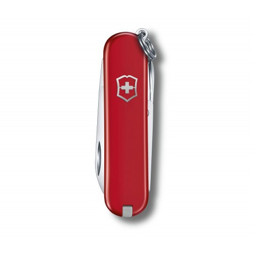 Ніж-брелок Victorinox Classic SD Colors, Style Icon, Gift Box (0.6223.G) 7 функцій, 58 мм, червоний 