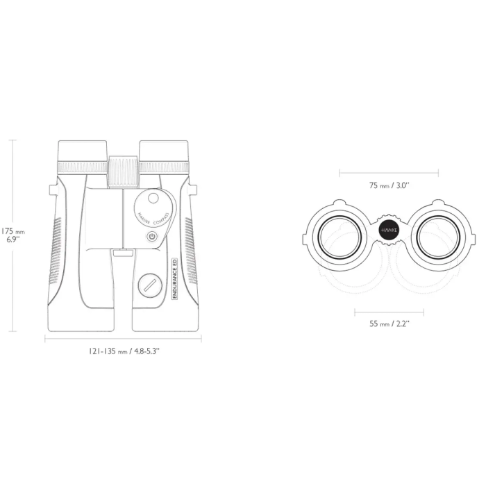 Бінокль Hawke Endurance ED Marine 7х50 з компасом і далекомірною сіткою. Синій 
