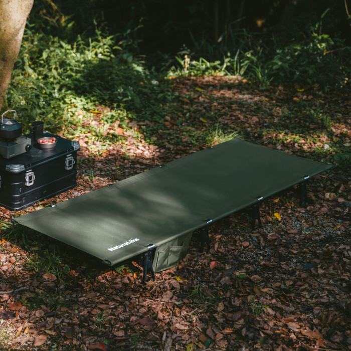 Ліжко складане Naturehike XJC08 CNK2550WS020, поліестер, алюміній, чорний 