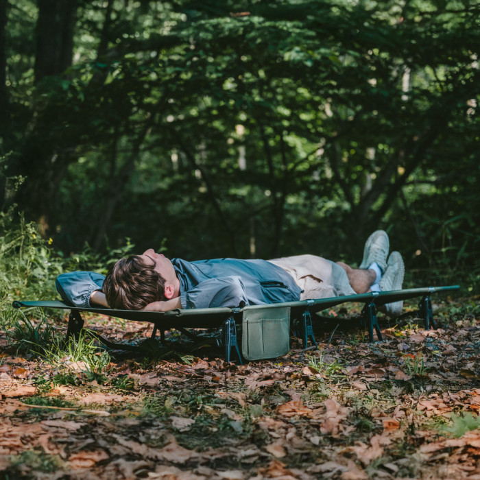 Ліжко складане Naturehike XJC08 CNK2550WS020, поліестер, алюміній, чорний 