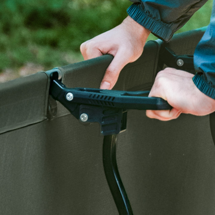 Ліжко складане Naturehike XJC08 CNK2550WS020, поліестер, алюміній, чорний 