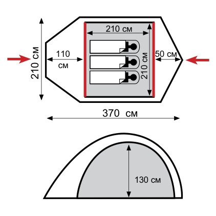 Намет Tramp Lair 3, TRT-006.04 