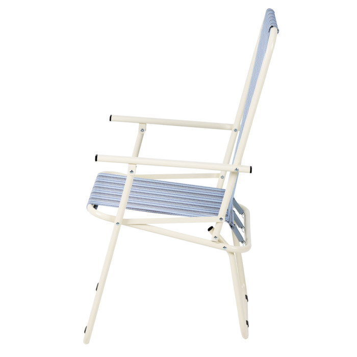 Складаний стілець Vitan дачний, d 18 мм (текстилен блакитна смуга) 