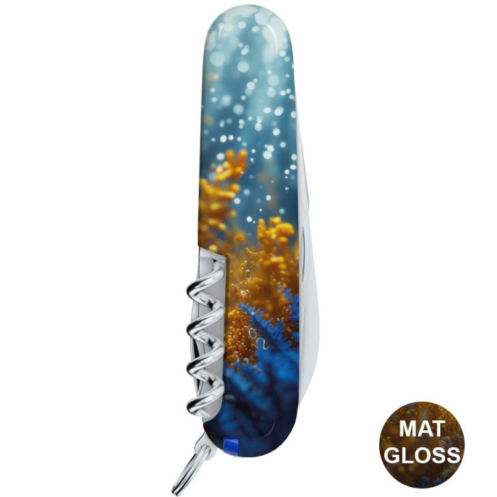 Складаний ніж Victorinox CAMPER DESIGN Жовто-блакитна рибка 