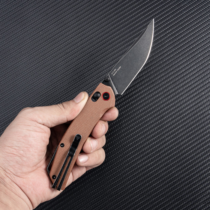 Ніж складаний SRM Asika 411L-MN, коричневий 