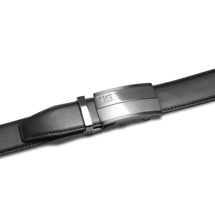 Ремінь чоловічий шкіряний Semi Line Black (P8235-0 L) 