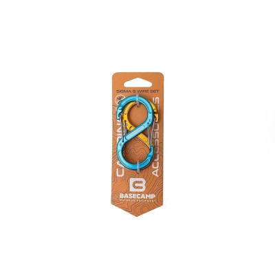 Набір алюмінієвих сервісних карабінів Base Camp Sigma 5 Wire Set, 2 шт, Blue/Orange (BCP 61016)