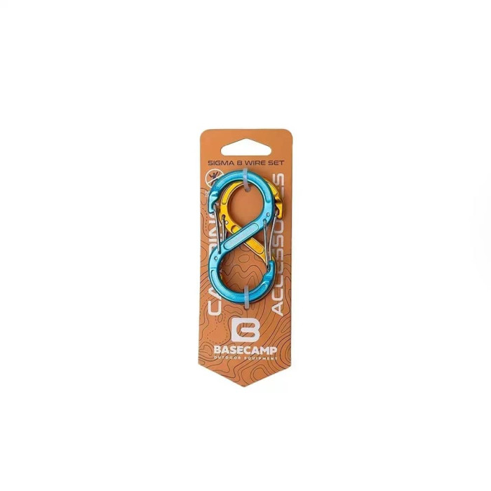 Набір алюмінієвих сервісних карабінів Base Camp Sigma 5 Wire Set, 2 шт, Blue/Orange (BCP 61016) 