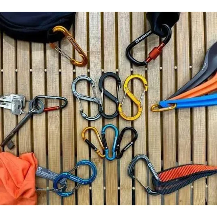 Набір алюмінієвих сервісних карабінів Base Camp Sigma 5 Wire Set, 2 шт, Blue/Orange (BCP 61016) 