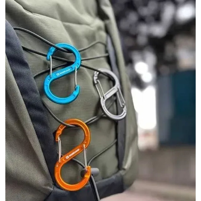 Набір алюмінієвих сервісних карабінів Base Camp Sigma 5 Wire Set, 2 шт, Blue/Orange (BCP 61016) 
