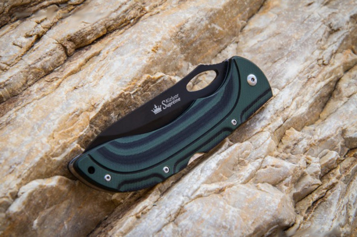 Ніж Kizlyar Supreme Dream Чорний титан, сталь 440C, рукоять микарта 