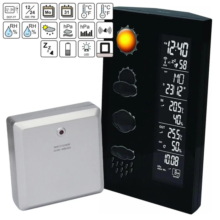 Метеостанція Technoline WS6650 Black (WS6650) 