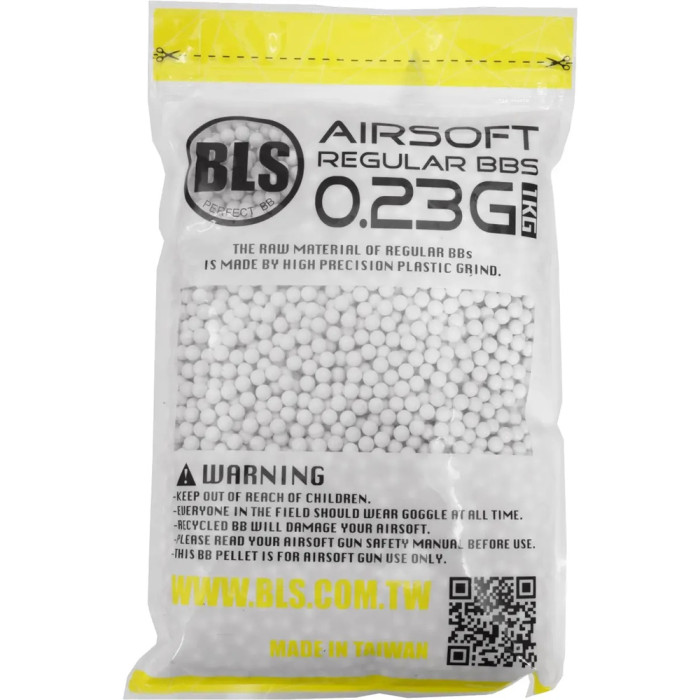 Страйкбольні кульки BLS Precision White 6 мм 0,23 г 1 кг 