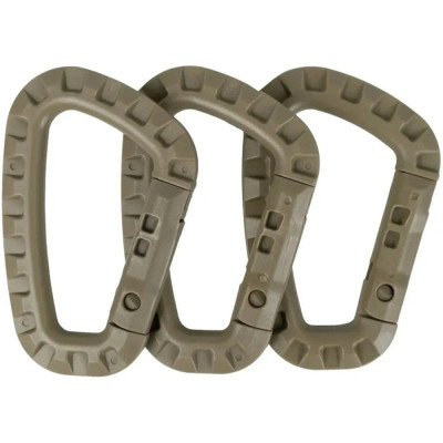 Набір карабінів пластикових Tramp 3 шт coyote UTRA-304