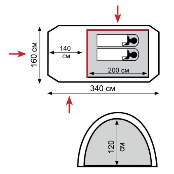 Намет Tramp Octave 2 TRT-011.04 
