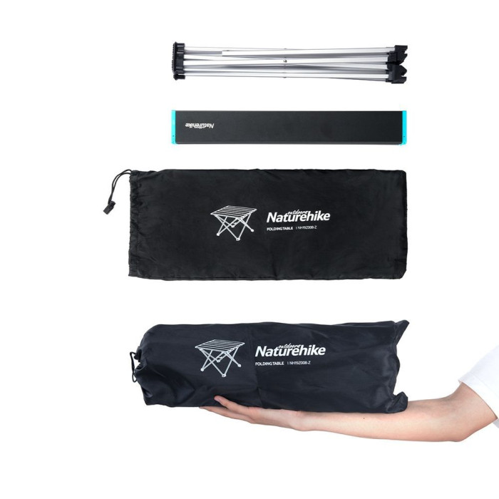 Cтіл розкладний Naturehike NH19Z008-Z, алюміній, Розмір S, чорний 