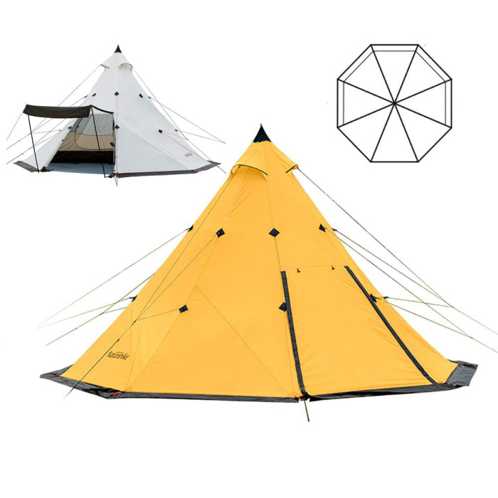 Палатка кемпинговая Naturehike TC 01 Pyramid 5-8 210T 65D polyester (NH17T200-L) 
